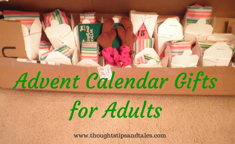 Adult Advent calendar gift ideasThoughts, Tips and Tales