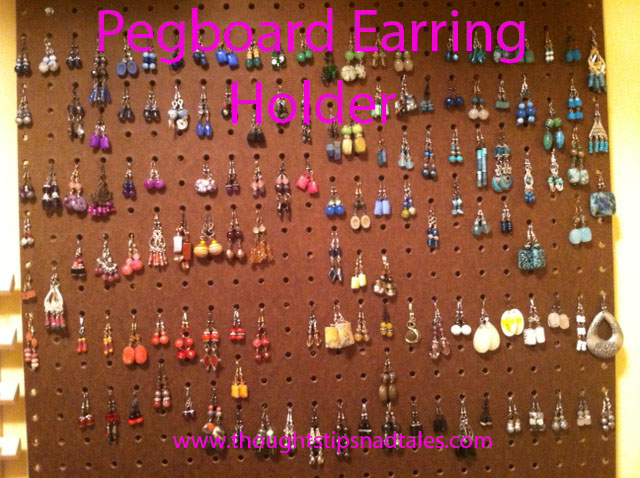Easy pegboard earring holder