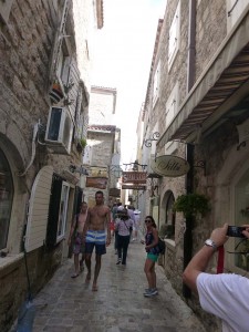 Mediterranean cruise: Montenegro cobbledstone streets