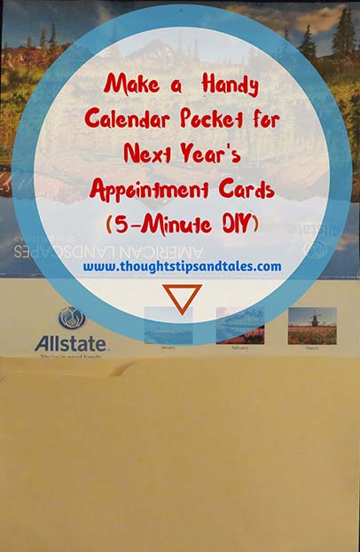 Make a Handy Calendar Pocket for Next Year's Appointment Cards: A 5 Minute DIY