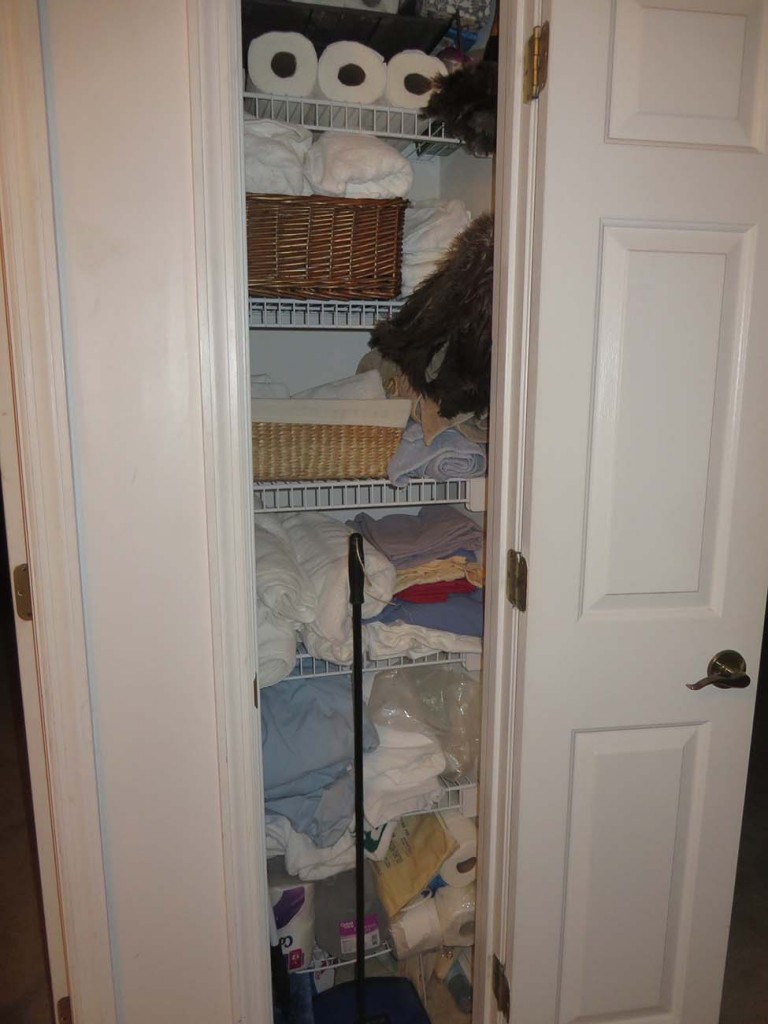 Decluttering the linen closet