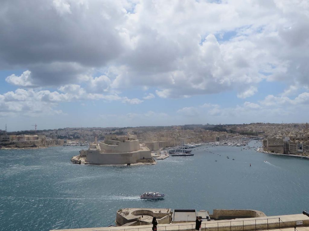 three cities seen from upper barrakka terrace in Malta